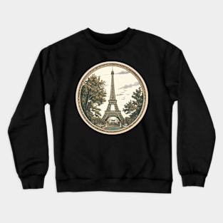 Paris France Eiffel Tower Vintage Crewneck Sweatshirt